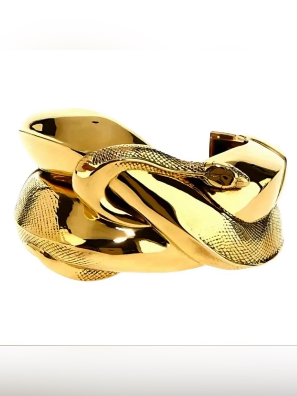 Alexander McQueen gold-tone snake chunky cuff bracelet - Statement Cuff NWT